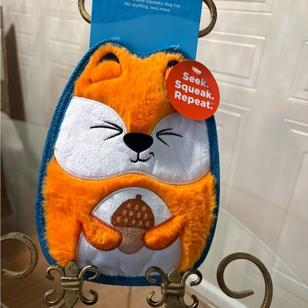 Outward Hound Tough Skinz  Durable Squeaky Dog Toy , Fox 🦊 , 9”